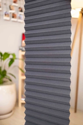 Antrasit Yarı Karartma Plise Perde 