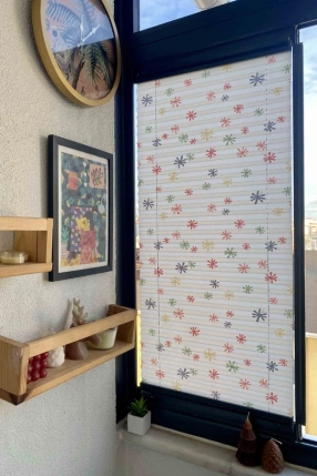 Baskılı Plise Perde