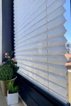 White Linen Pleat Curtain