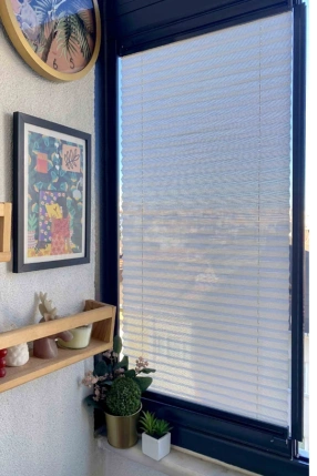 White Linen Pleat Curtain