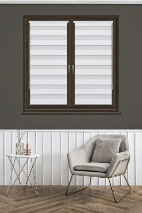 Beyaz Mini Zebra Perde