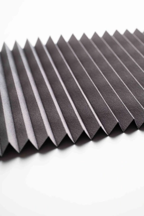 Full Blackout Anthracite Pleated Curtain