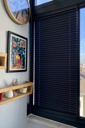 Full Blackout Anthracite Pleated Curtain