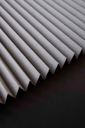 Full Blackout Gray Pleated Curtain