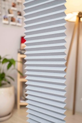 Full Blackout Gray Pleated Curtain