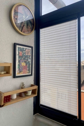 Ecru Linen Pleated Curtain