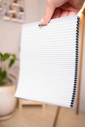 Gray Blackout Honeycomb Pleat Curtain