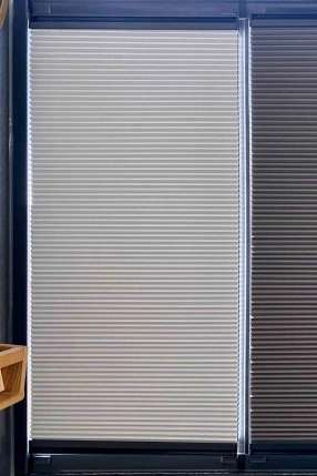 Gray Blackout Honeycomb Pleat Curtain