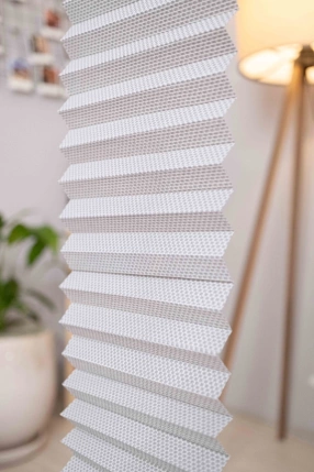 Gri Keten Plise Perde