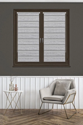 Silver Gray Bamboo Mini Zebra