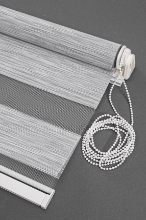 Silver Gray Bamboo Mini Zebra