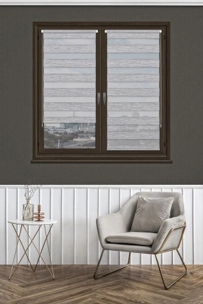 Silver Gray Bamboo Mini Zebra