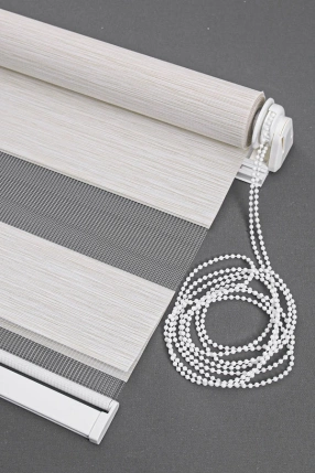 Kirli Beyaz Mini Zebra Perde