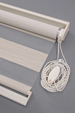 Krem Bambu Zebra Perde