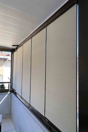 Krem Blackout Honeycomb Plise Perde