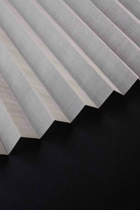 Krem Tül Plise Perde