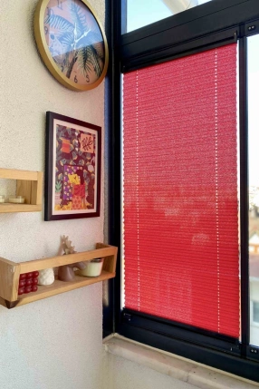 Mercury Plise Perde Kırmızı