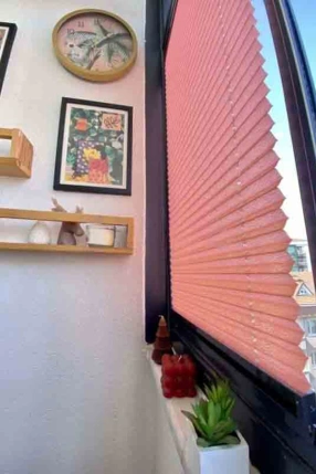Mercury Pleated Curtain Orange