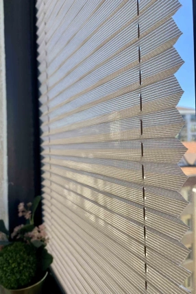 Milk Brown Pleated Curtain