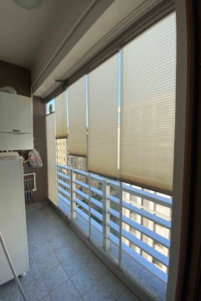 Mottled Ecru Pleated Curtain