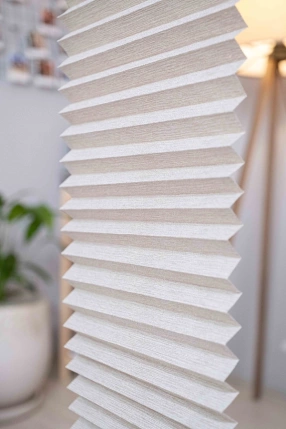 Mottled Ecru Pleated Curtain