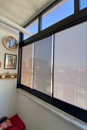 Mottled Gray Pleated Curtain