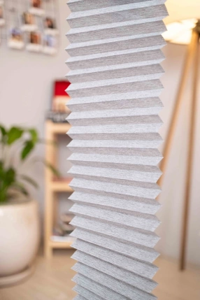 Mottled Gray Pleated Curtain