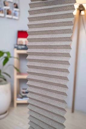 Mottled Coffee Pleated Curtain