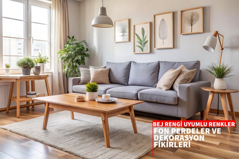 Beige and Harmonious Colours Background Curtains and Decoration Ideas