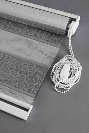 Alacalı Gri Blackout Zebra Stor Perde