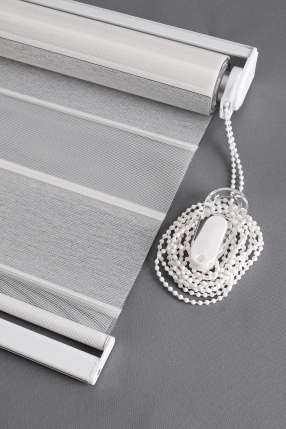 Gümüş Gri Blackout Zebra Stor Perde