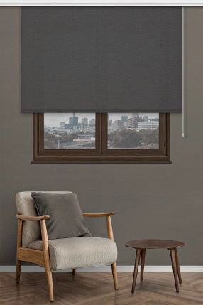 Dark Grey Sunscreen Roller Blind
