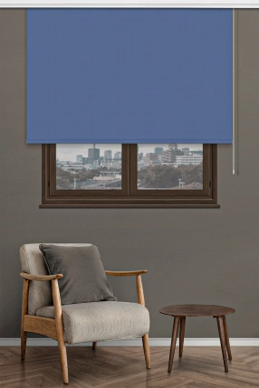 Blue Matte Roller Blinds 