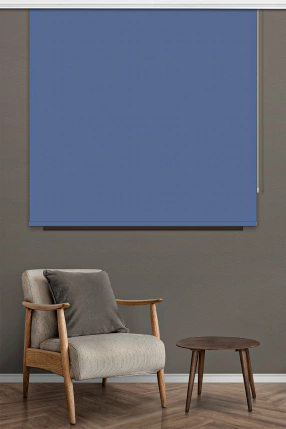 Blue Matte Roller Blinds 