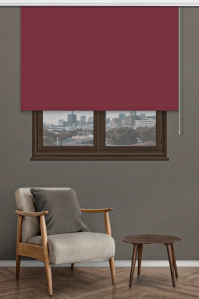 Burgundy Matte Roller Blinds 