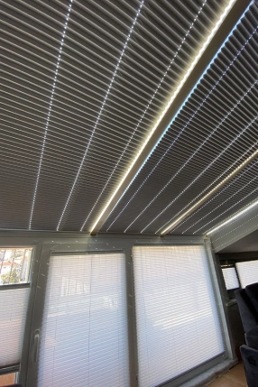 Dimout (Semi-Blackout) Skylight Pleated Blind – 80% Light Blocking